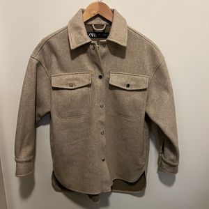 Brown Zara wool Shacket size extra small can fit like a size small